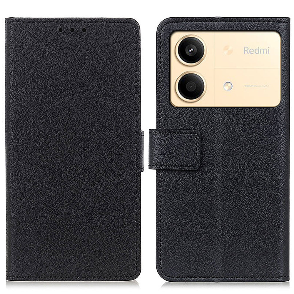 For Xiaomi Redmi Note 13R Pro 5G Case Wallet Stand Drop Protection Phone Cover - Black For Xiaomi Redmi Note 13R Pro 5G Case Wallet Stand Drop Protection Phone Cover - Black
